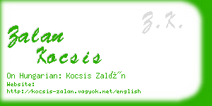 zalan kocsis business card